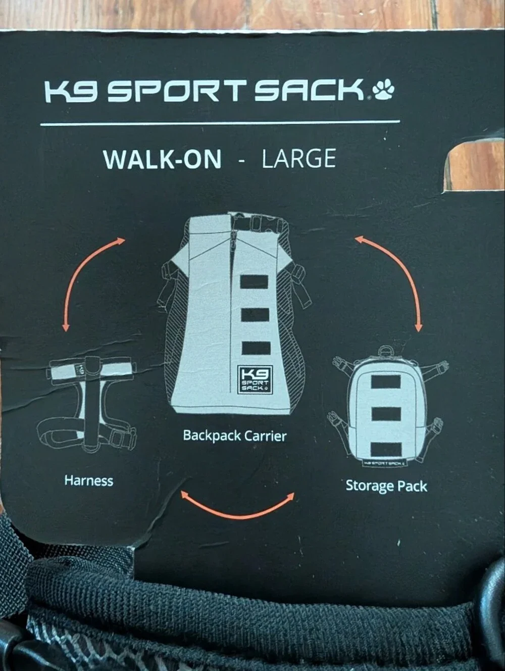 K9 Sport Sack Walk-On Backpack Dog Carrier - Light Gray Brand New Sz L